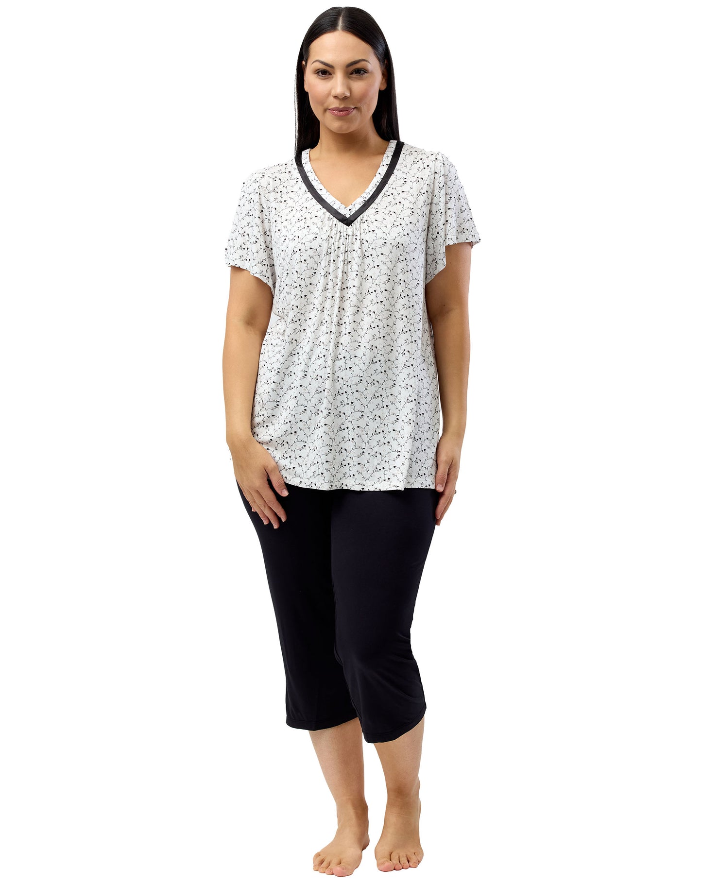 BOTANICAL PJ SET BLACK - Y252BT