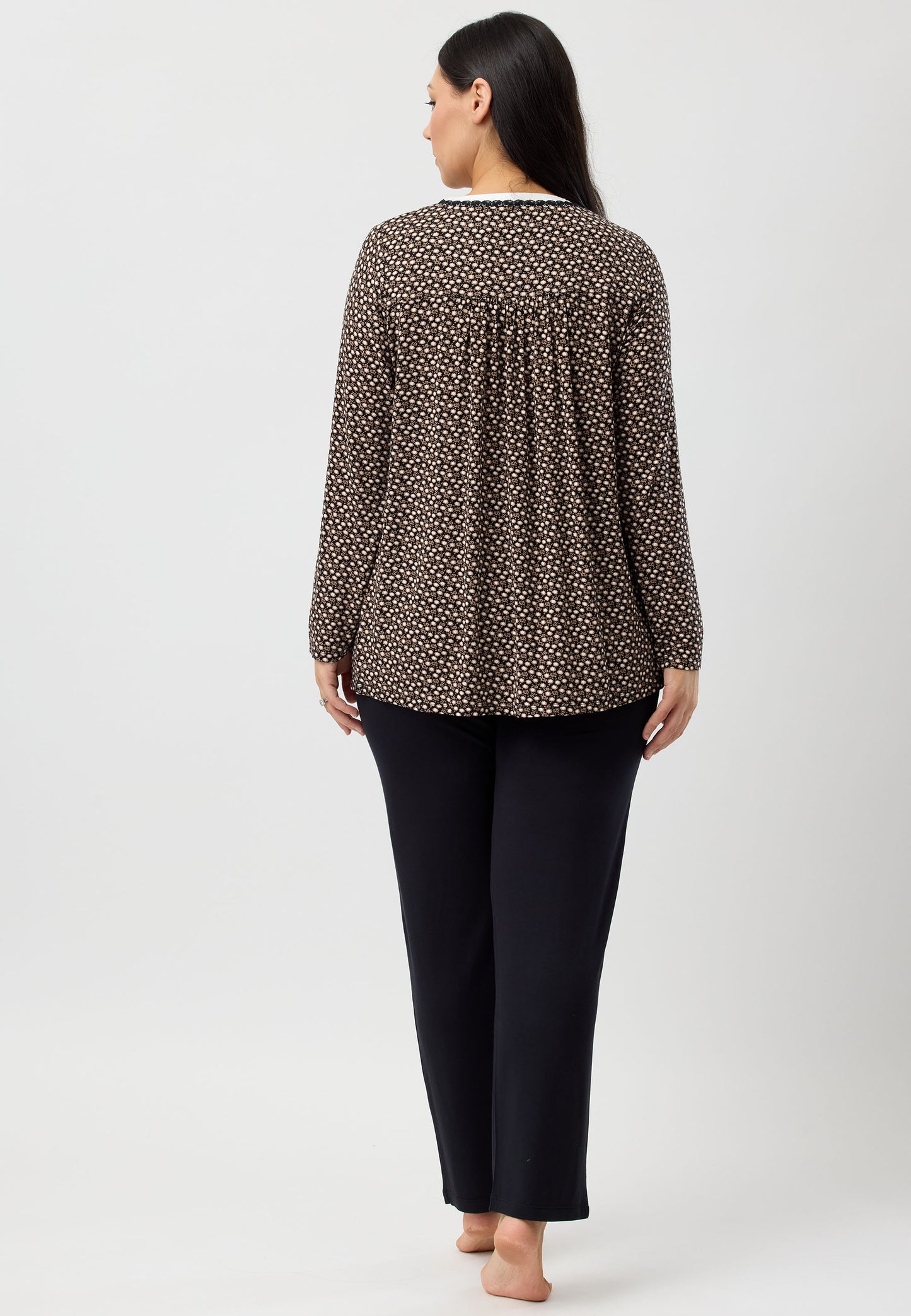 DITSY PJ SET BLACK - Y258D5