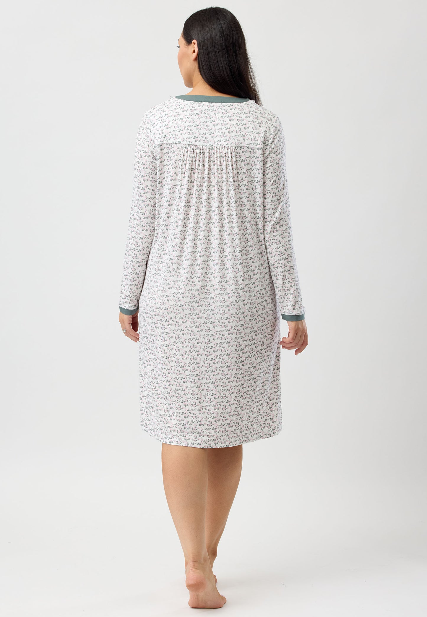 BLOSSOM RUFFLE NIGHTIE OLIVE - Y326B5