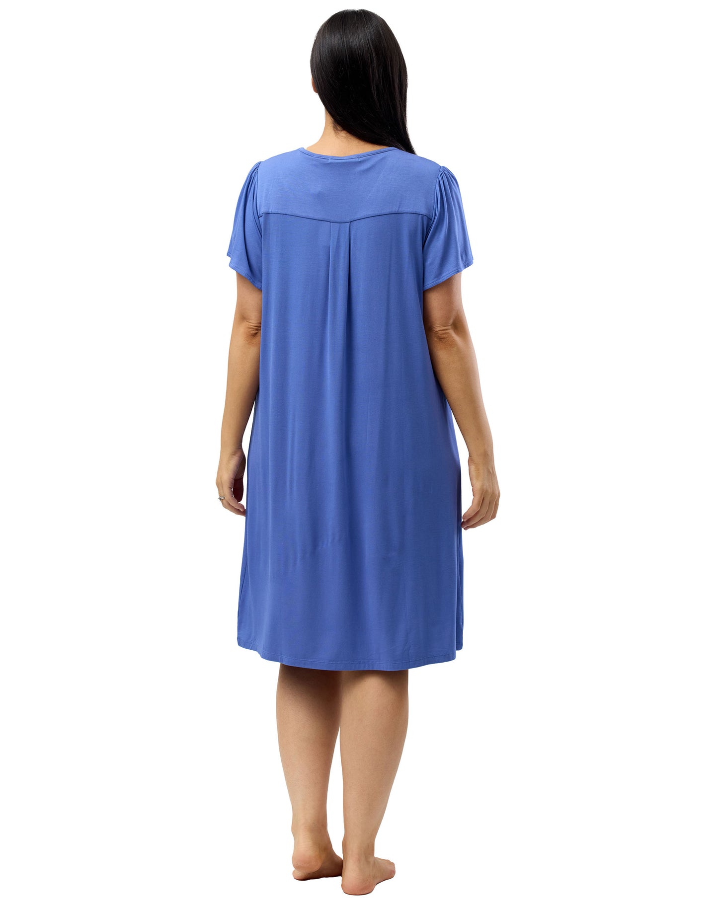 DIAMOND PLEAT NIGHTIE DENIM - Y346DP