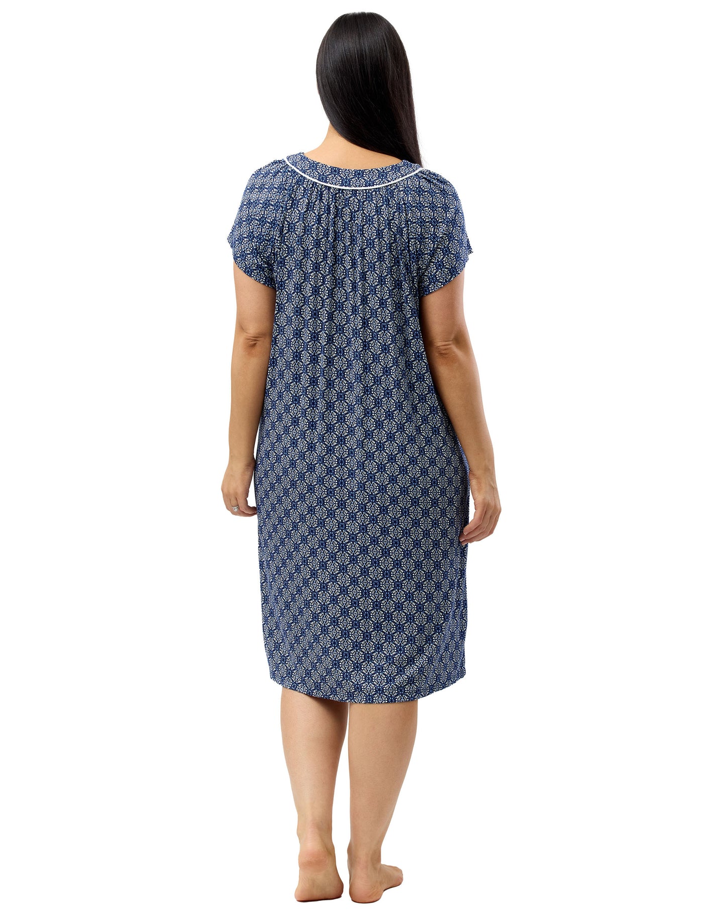 BATIK DRESS NAVY - Y349BK