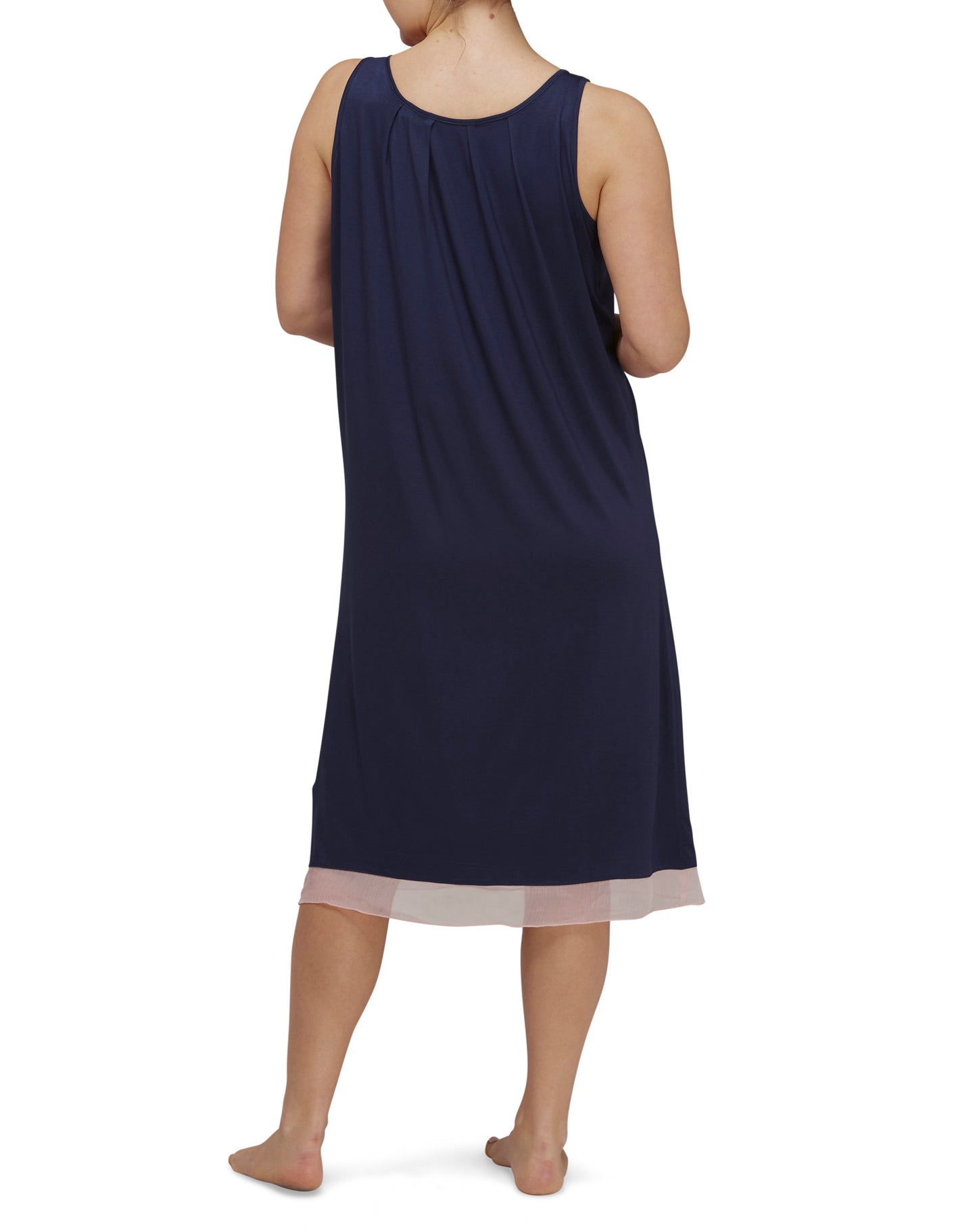 GEORGETTE NIGHTIE NAVY - Y440