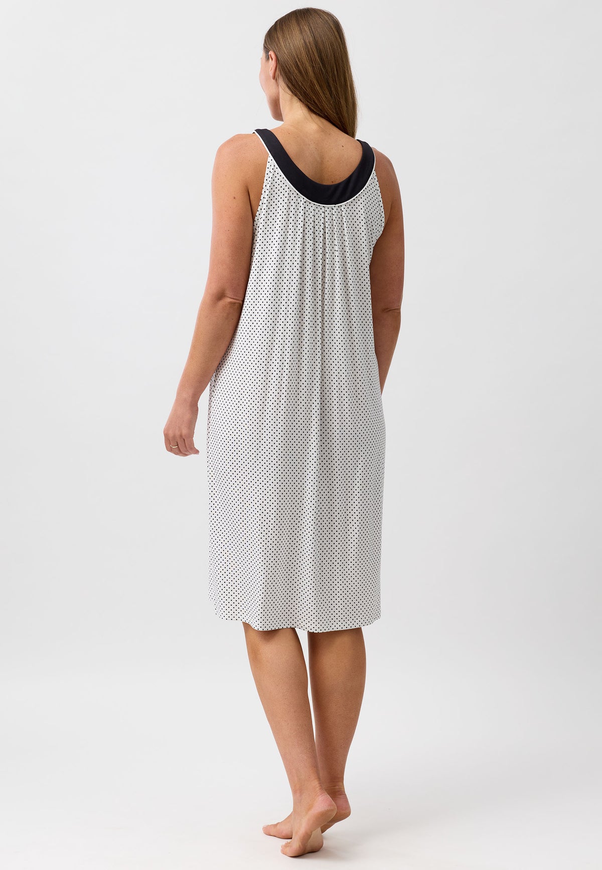 POLKADOT S'LESS NIGHTIE BLACK - Y462P6