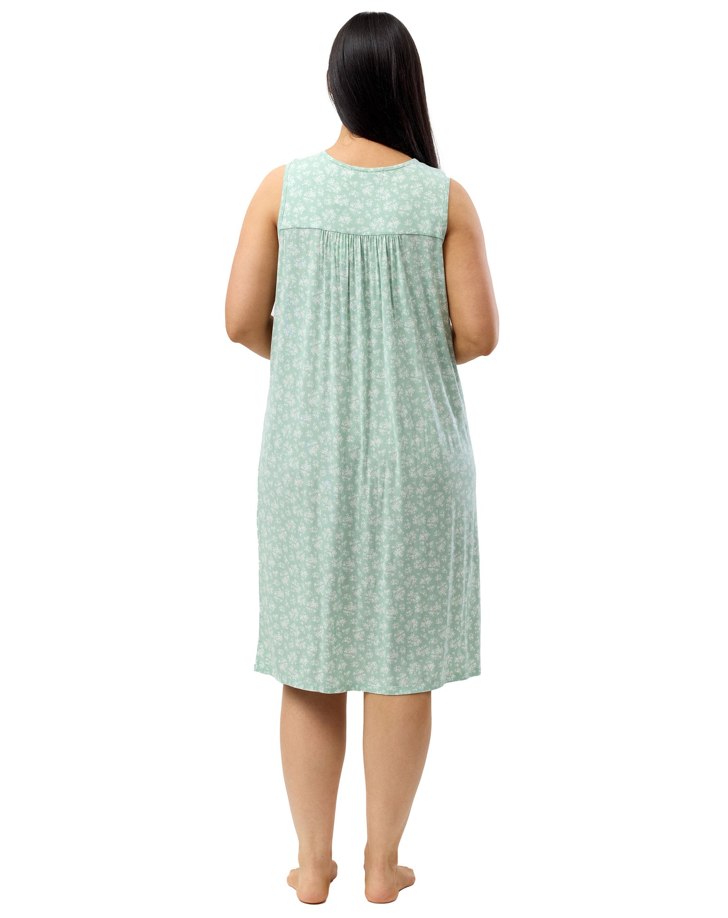 SLEEVELESS VINTAGE NIGHTIE JADE - Y463V