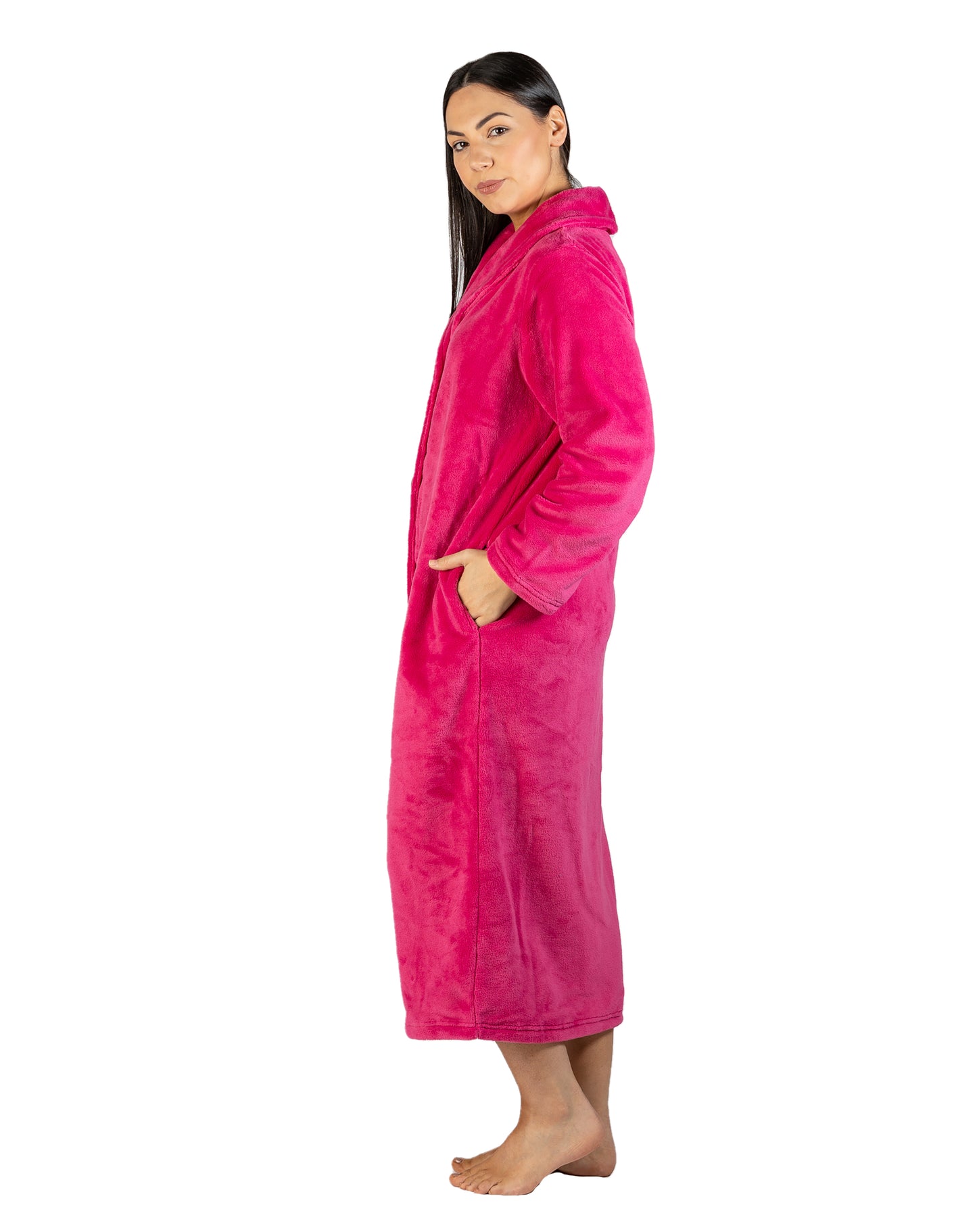 BUTTON ROBE ROSE - Y830