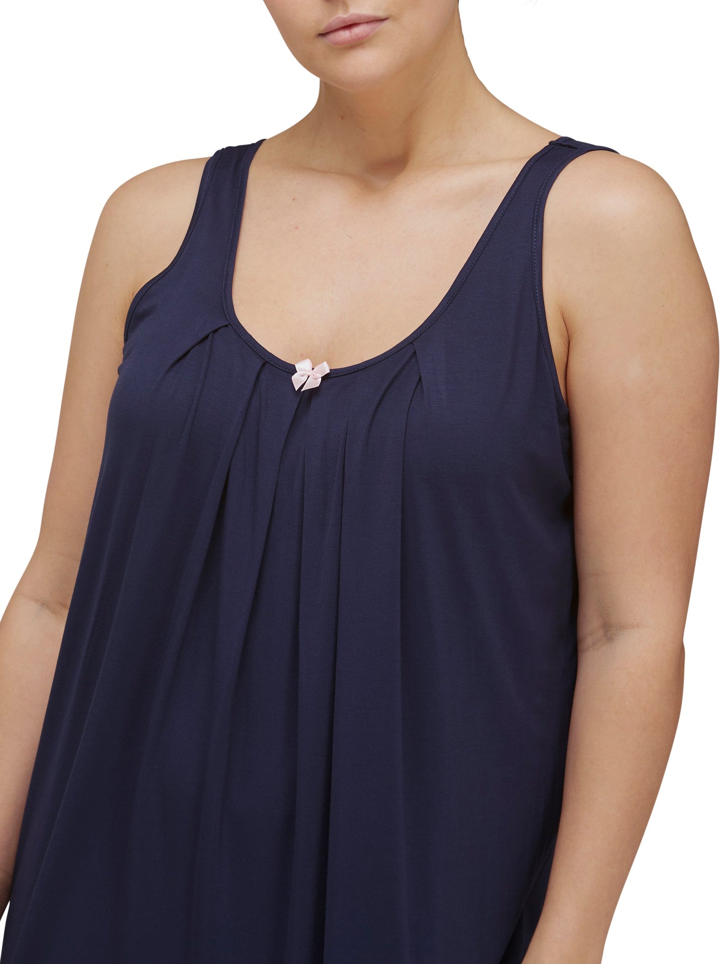 GEORGETTE NIGHTIE NAVY - Y440