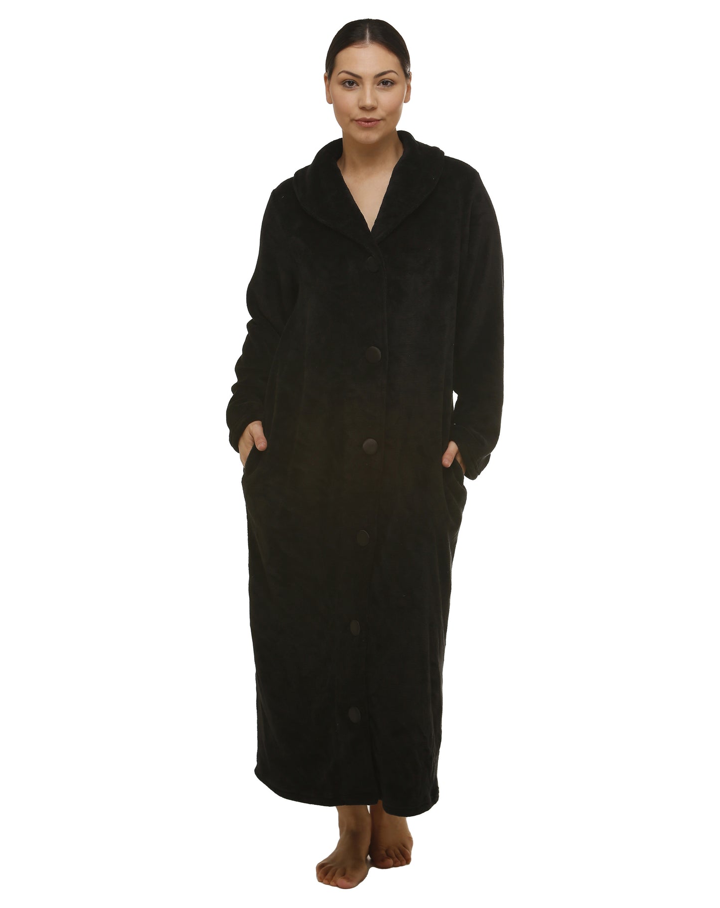 BUTTON ROBE BLACK - Y830
