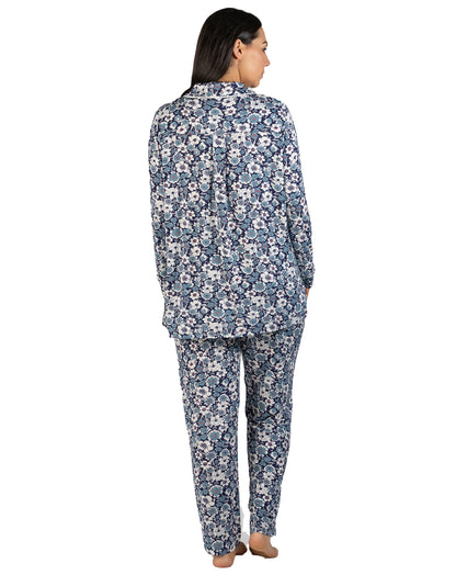 DAHLIA REVERE PJ SET NAVY - Y246D