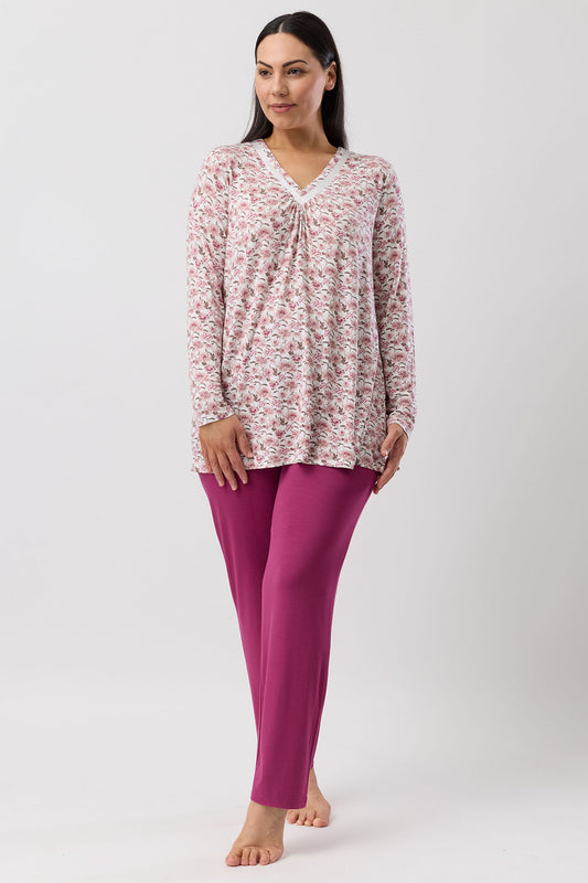 BLOOM PJ SET BORDEAUX - Y247B6