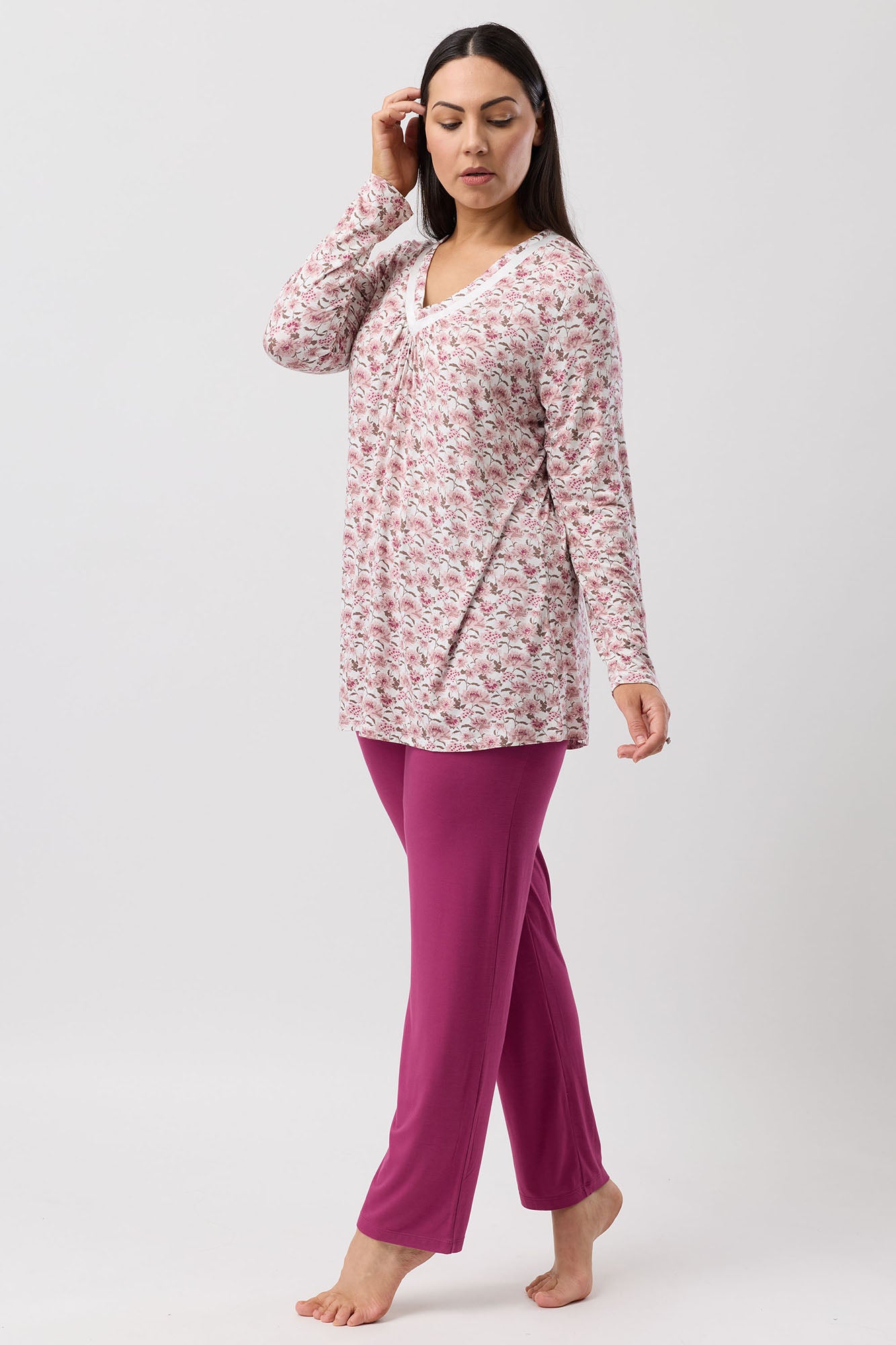 BLOOM PJ SET BORDEAUX - Y247B6