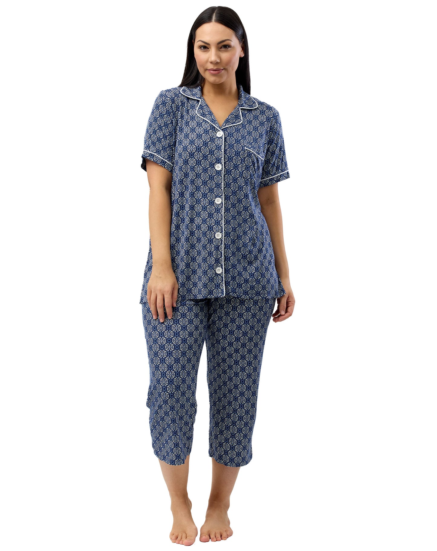 BATIK REVERE PJ SET NAVY - Y250BK