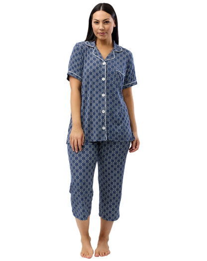 BATIK REVERE PJ SET NAVY - Y250BK