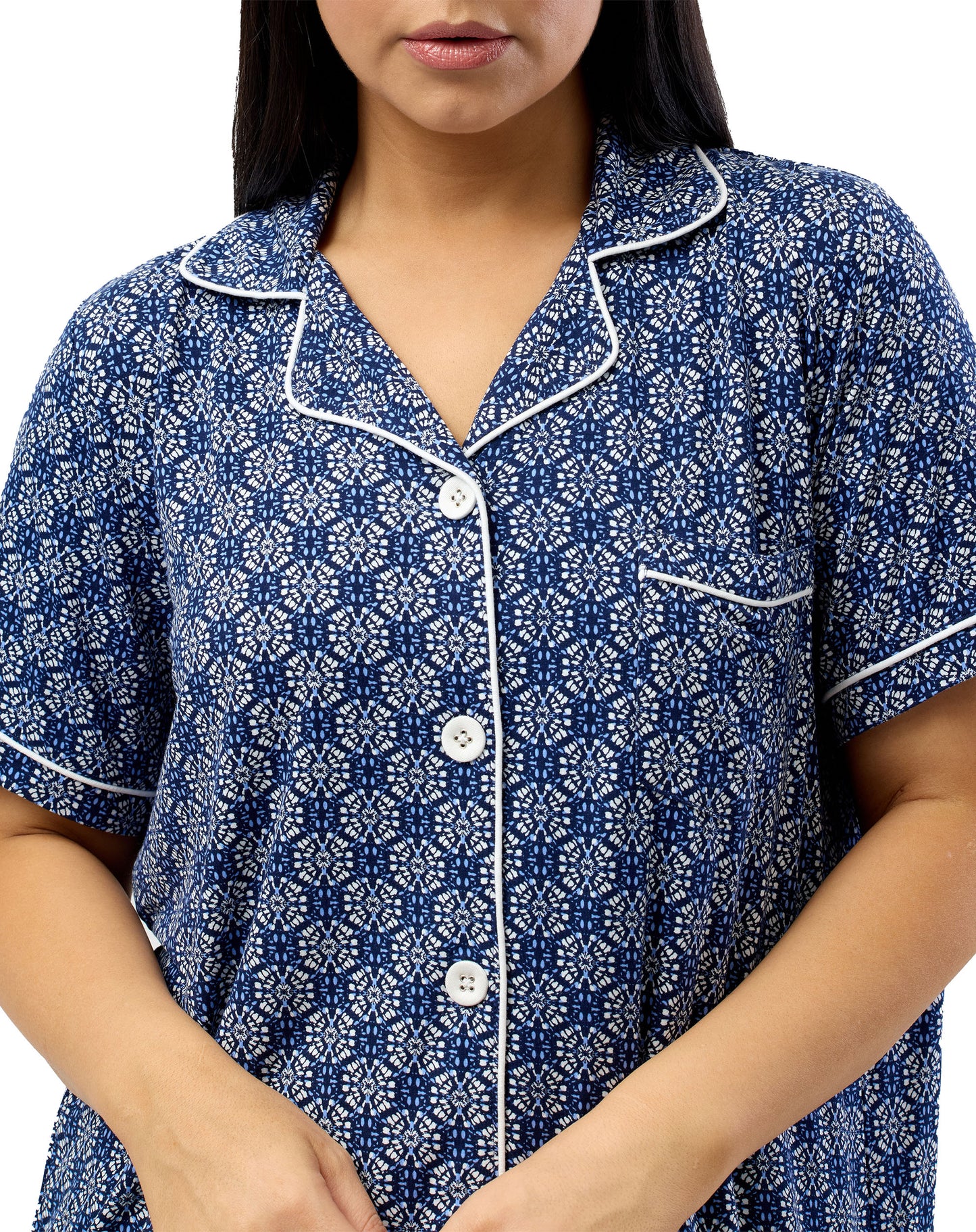 BATIK REVERE PJ SET NAVY - Y250BK