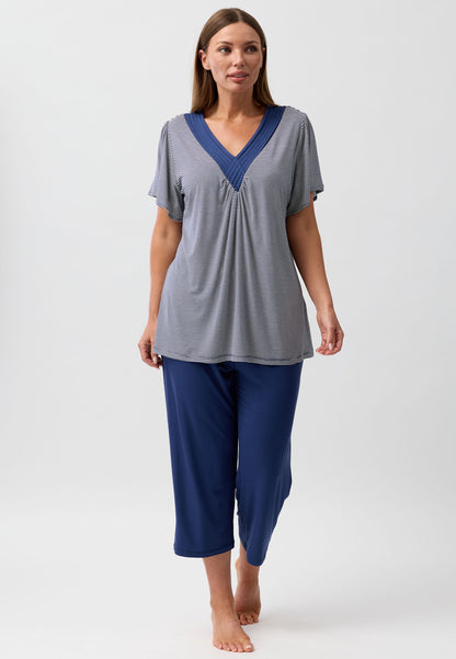 STRIPE PJ SET NAVY - Y251S6