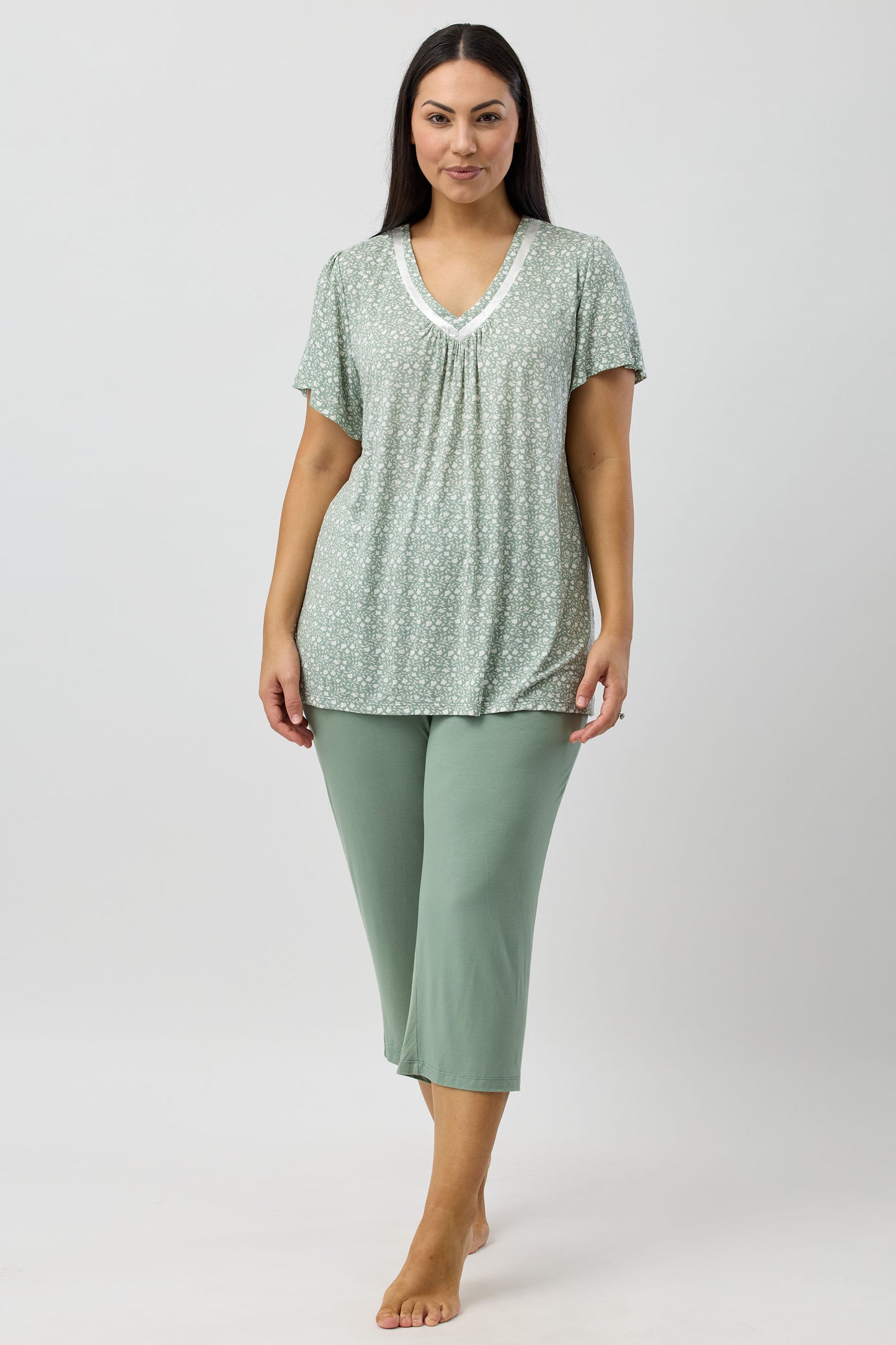 LEAF PJ SET SAGE - Y252L5