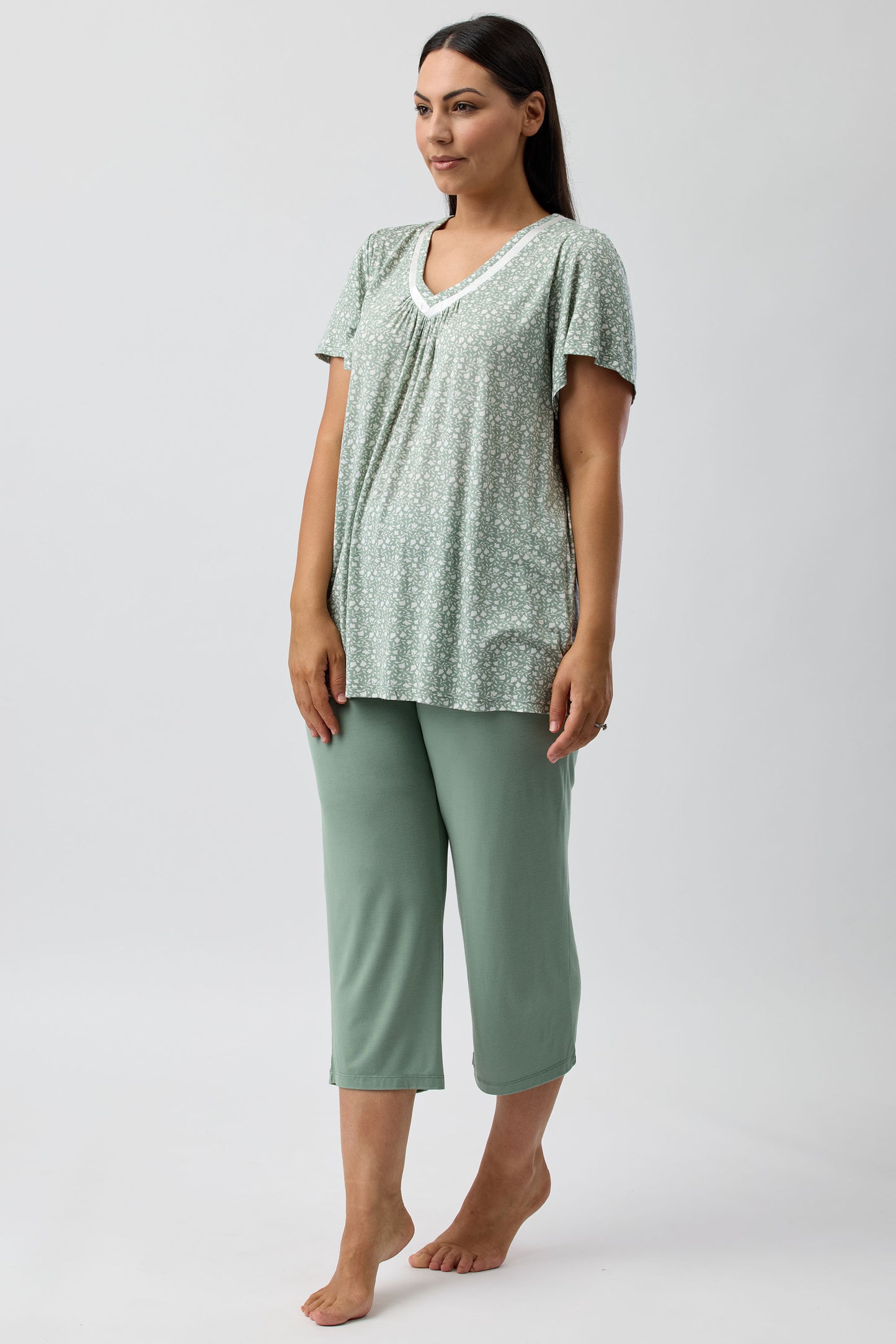 LEAF PJ SET SAGE - Y252L5