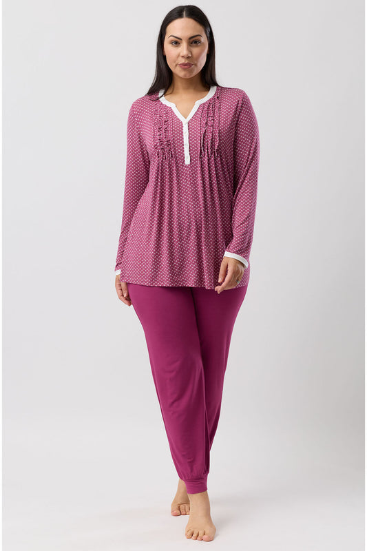 TULIP SKI PJ SET BORDEAUX - Y256T6