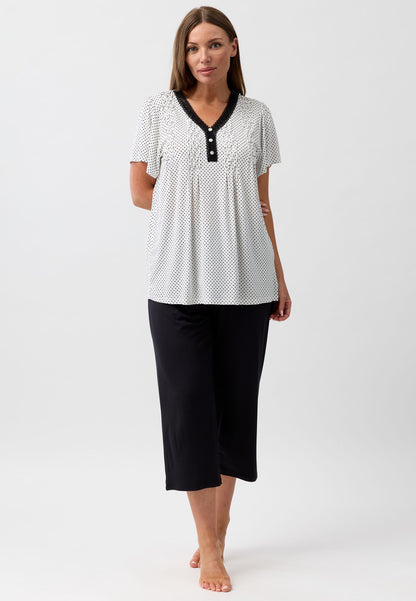POLKADOT PJ SET BLACK - Y261P6