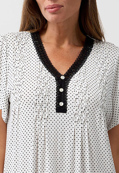 POLKADOT PJ SET BLACK - Y261P6