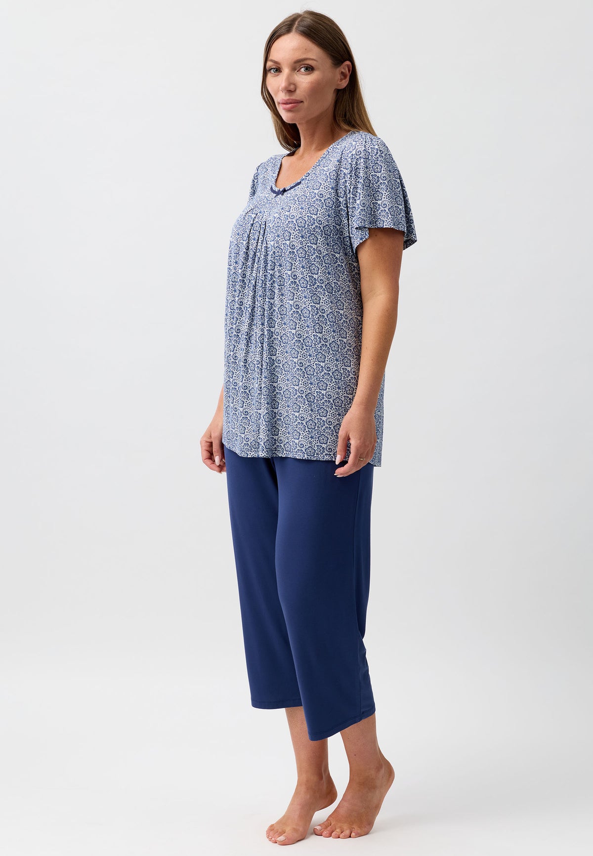 LACE PJ SET NAVY - Y262L6