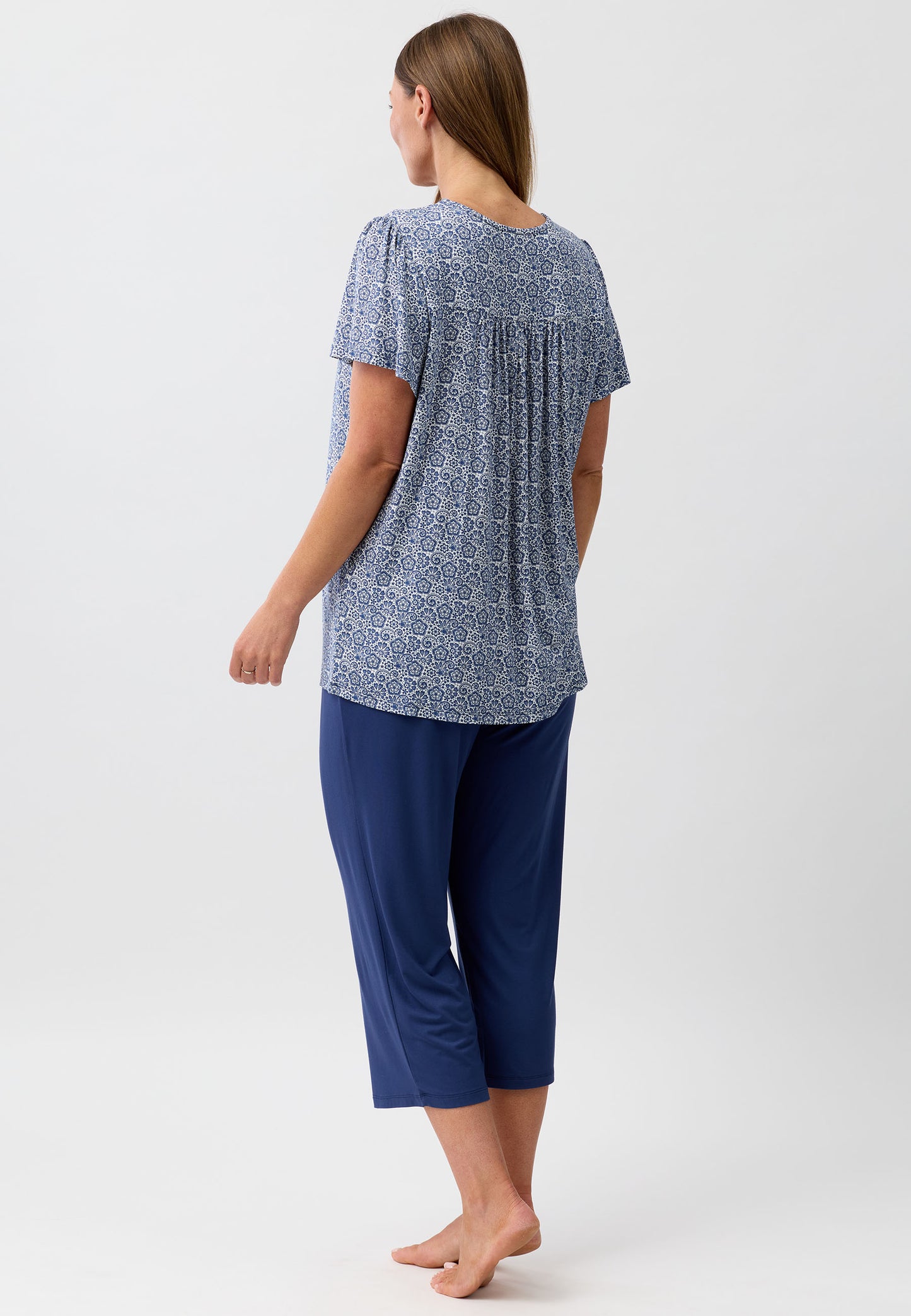LACE PJ SET NAVY - Y262L6