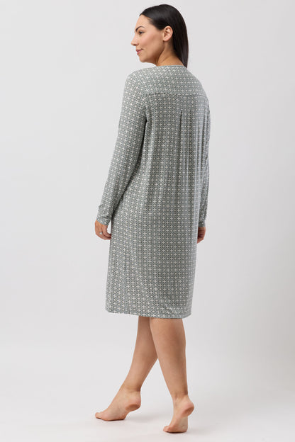 GEO GROSGRAIN NIGHTIE OLIVE - Y334G6