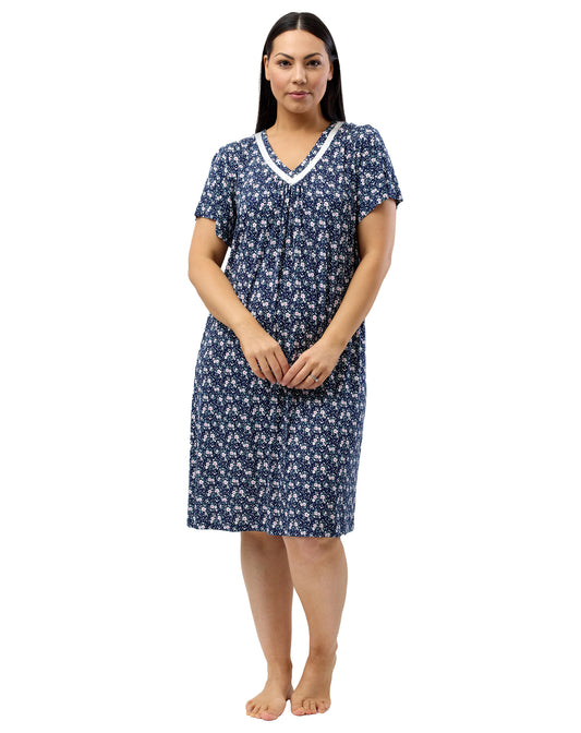 GARDEN NIGHTIE NAVY - Y344G