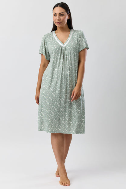 LEAF NIGHTIE SAGE - Y344L5