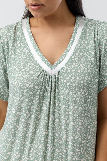 LEAF NIGHTIE SAGE - Y344L5