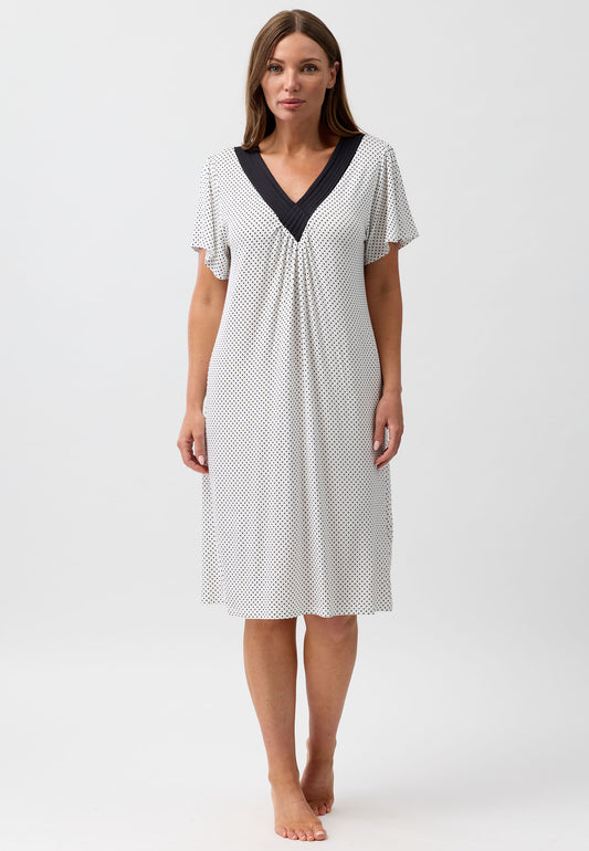 POLKADOT DIAMOND NIGHTIE BLACK - Y346P6