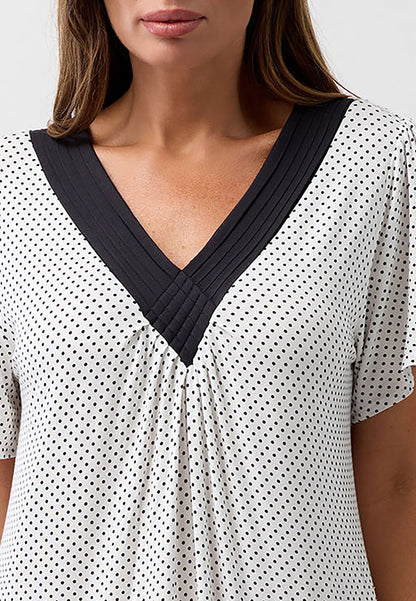 POLKADOT DIAMOND NIGHTIE BLACK - Y346P6