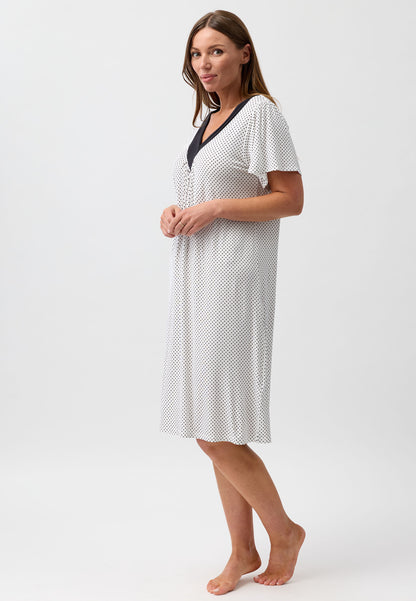 POLKADOT DIAMOND NIGHTIE BLACK - Y346P6
