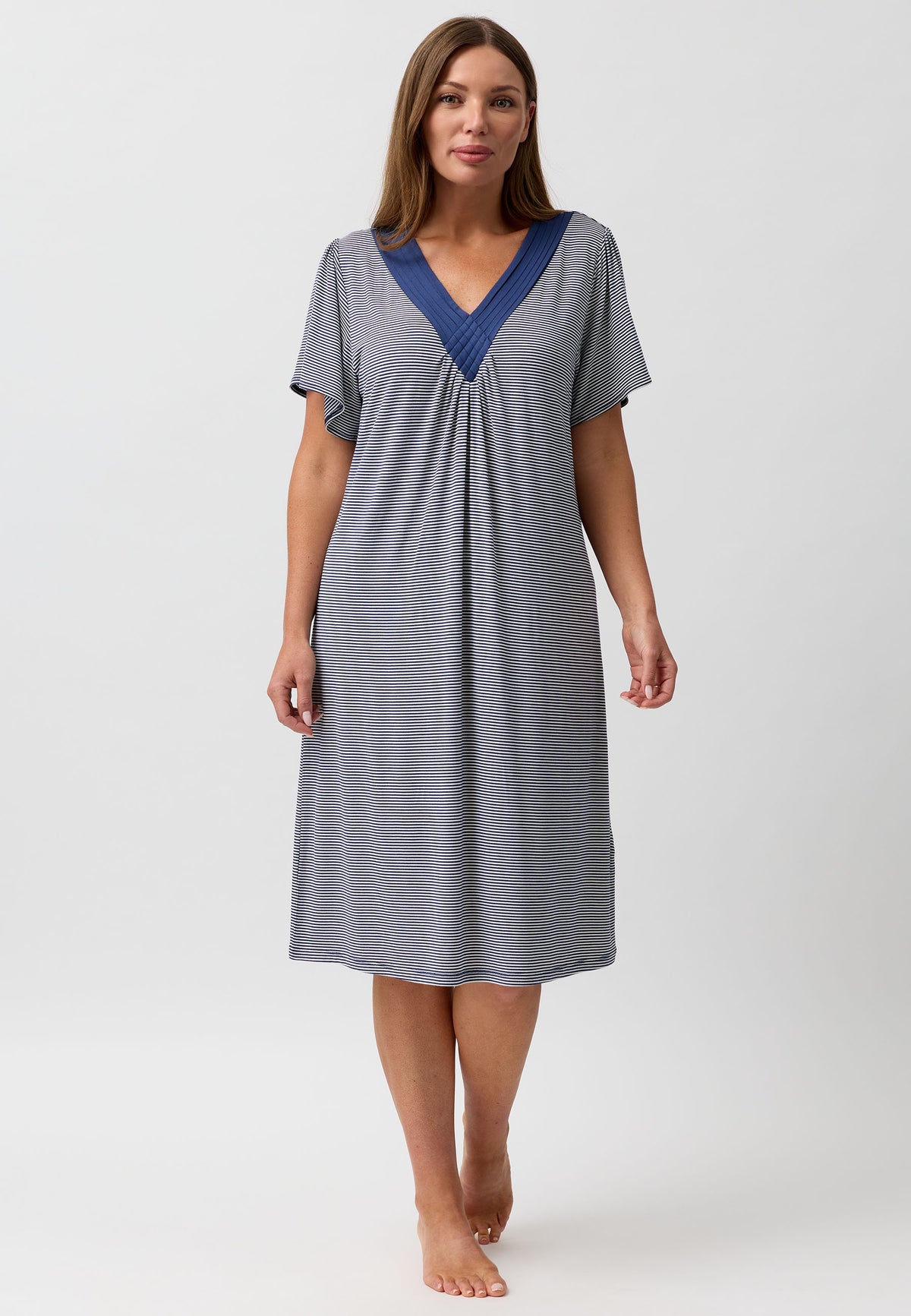 STRIPE DIAMOND NIGHTIE NAVY - Y346S6