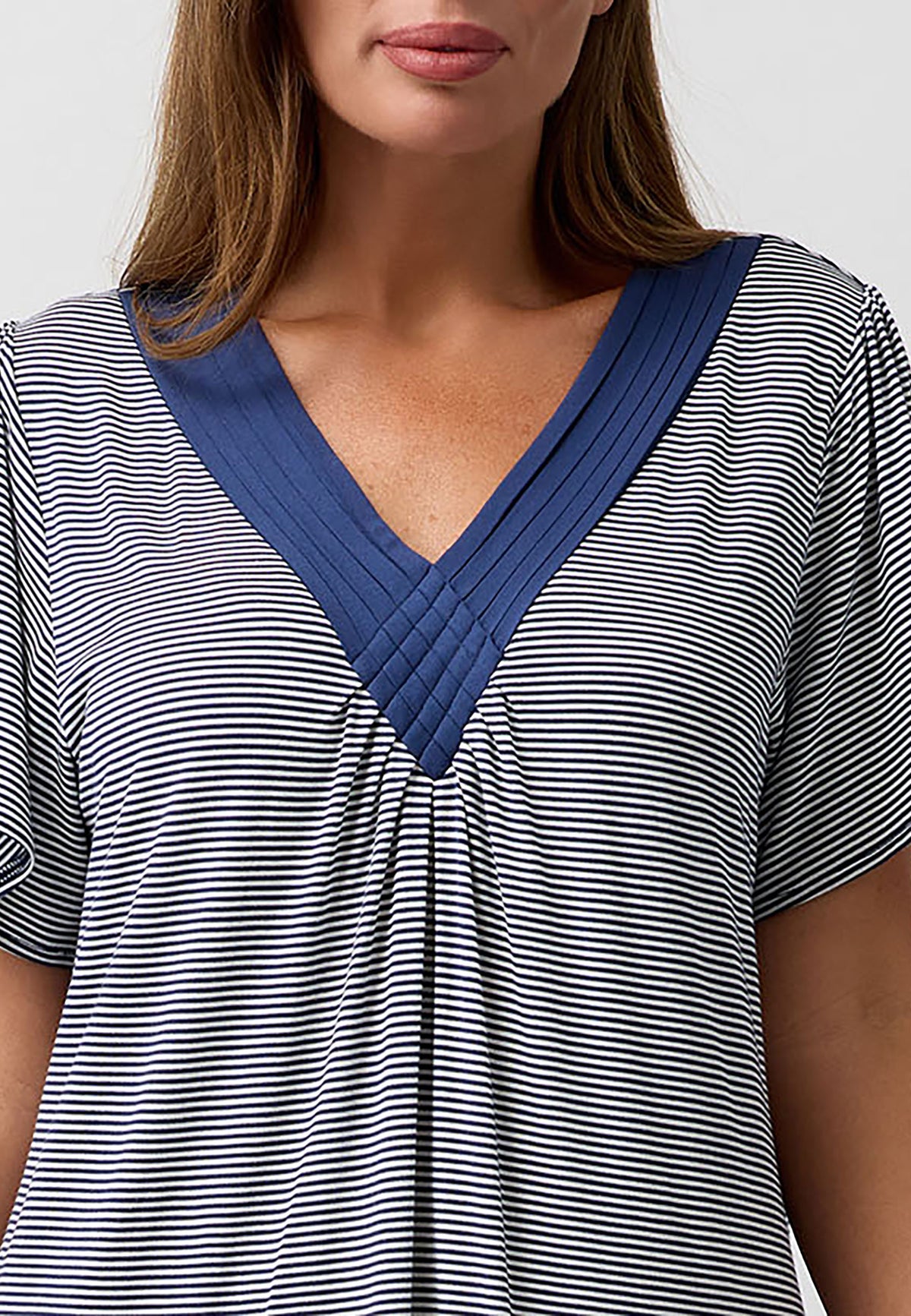 STRIPE DIAMOND NIGHTIE NAVY - Y346S6
