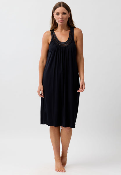 S'LESS LACE CHEMISE BLACK - Y362R
