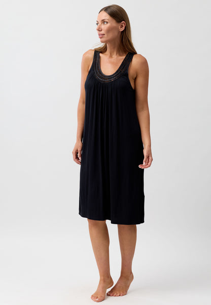S'LESS LACE CHEMISE BLACK - Y362R