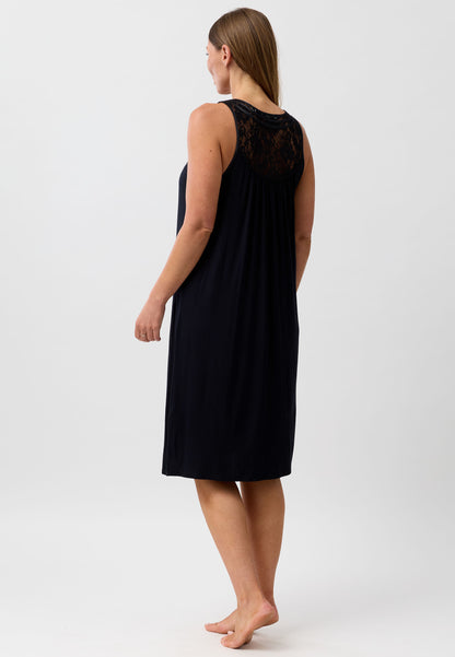 S'LESS LACE CHEMISE BLACK - Y362R