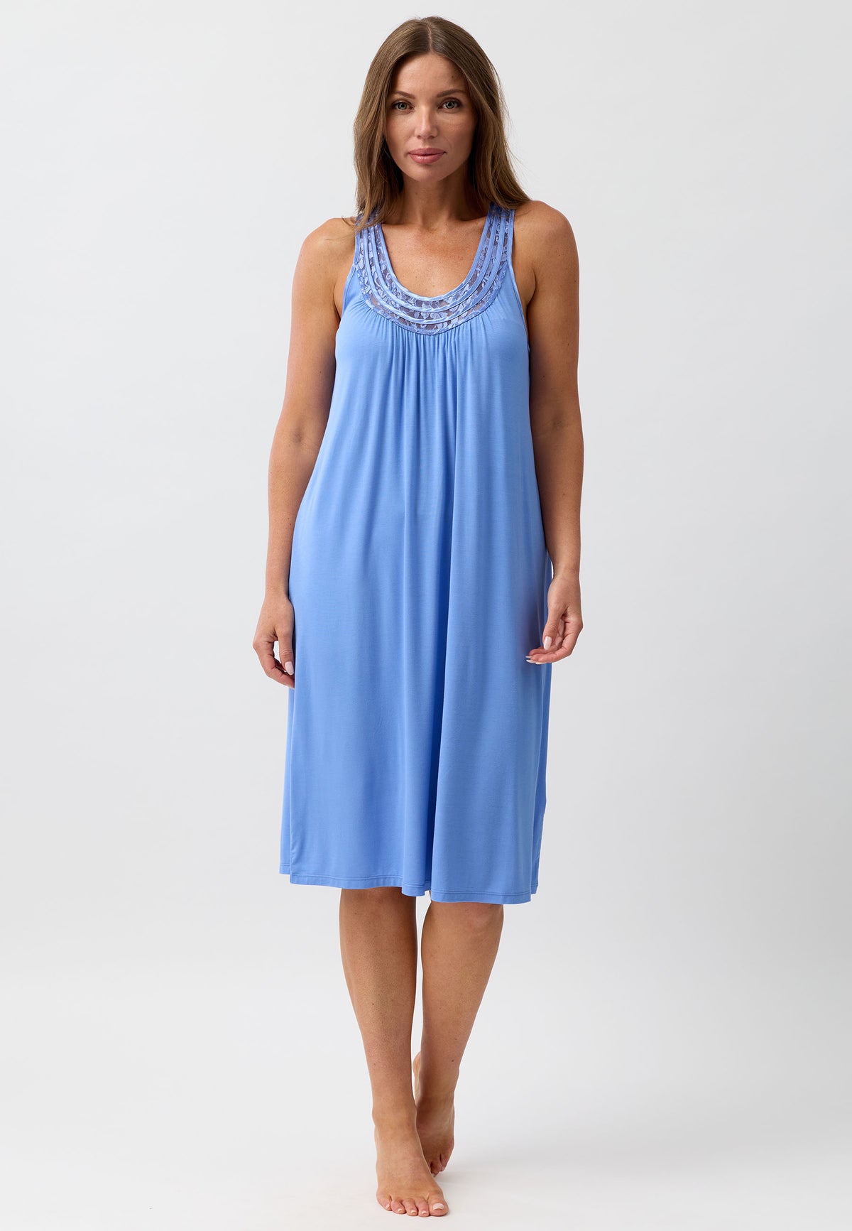 S'LESS LACE CHEMISE PERIWINKLE - Y362