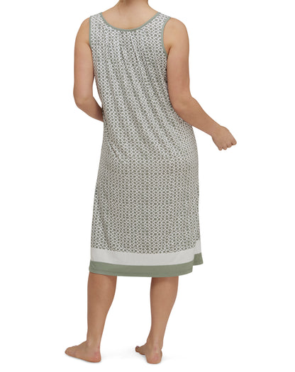 SLEEVELESS CIRCLE NIGHTIE SAGE - Y435