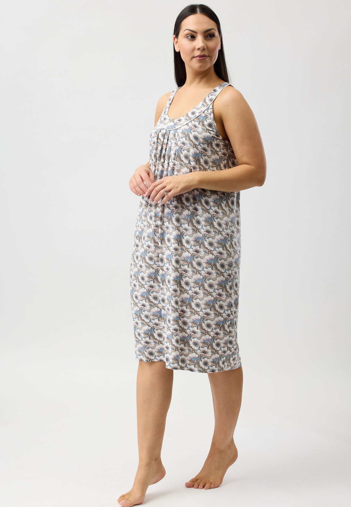 PRIMROSE SLEEVELESS NIGHTIE SAND - Y460P5