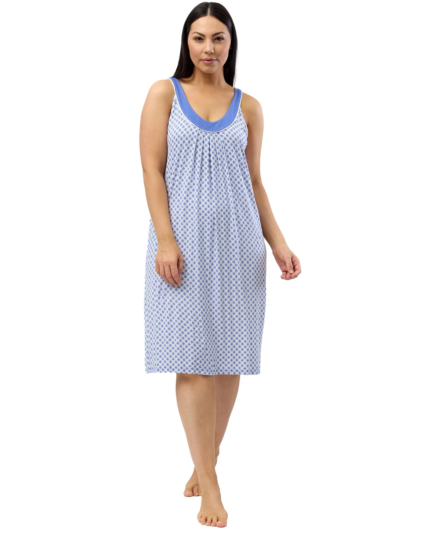 SLEEVELESS DECO NIGHTIE DENIM - Y462D