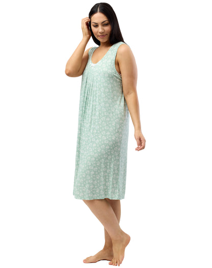 SLEEVELESS VINTAGE NIGHTIE JADE - Y463V