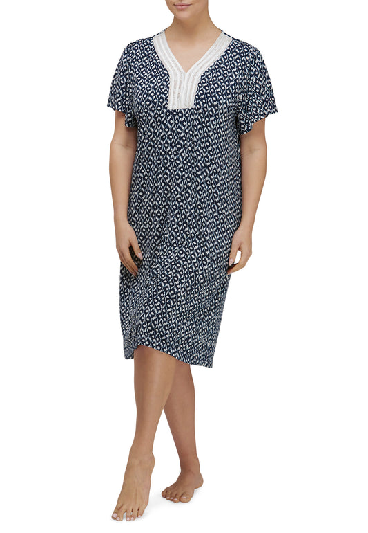 AZTEC NIGHTIE NAVY - Y659