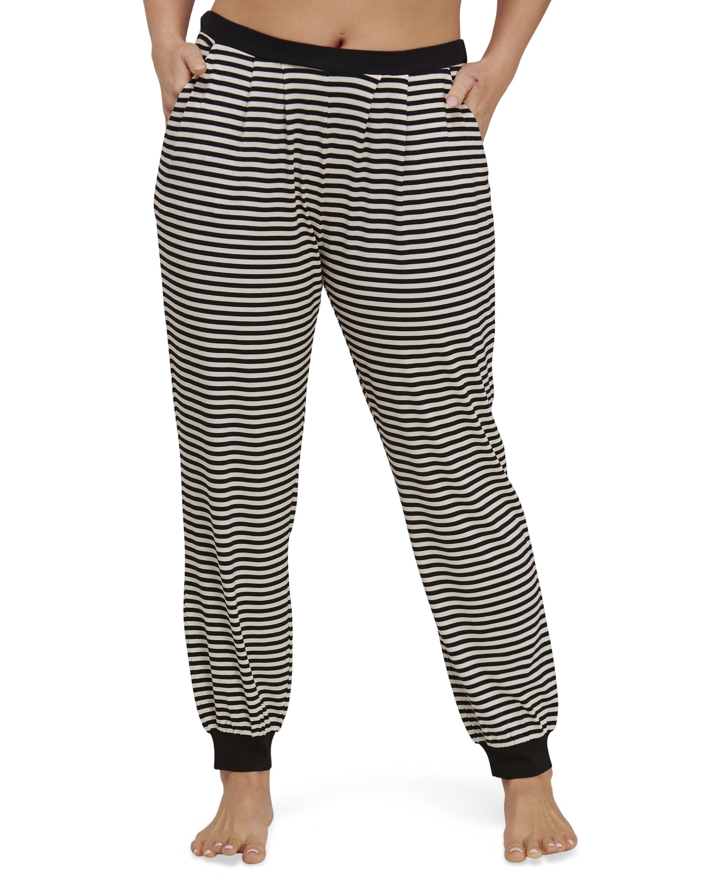 STRIPE LOUNGE PANT BLACK - Y709