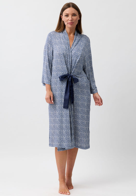 LACE ROBE NAVY - Y800L6