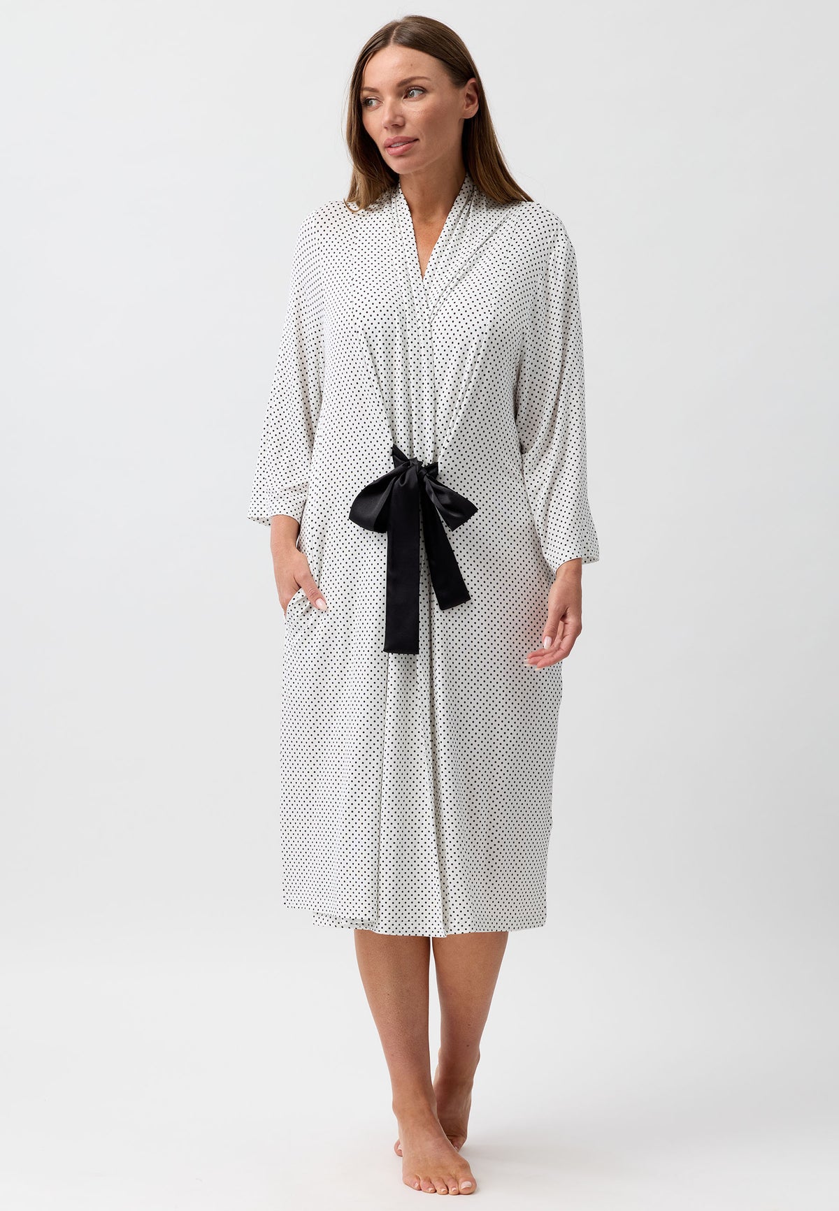 POLKADOT ROBE BLACK - Y800P6