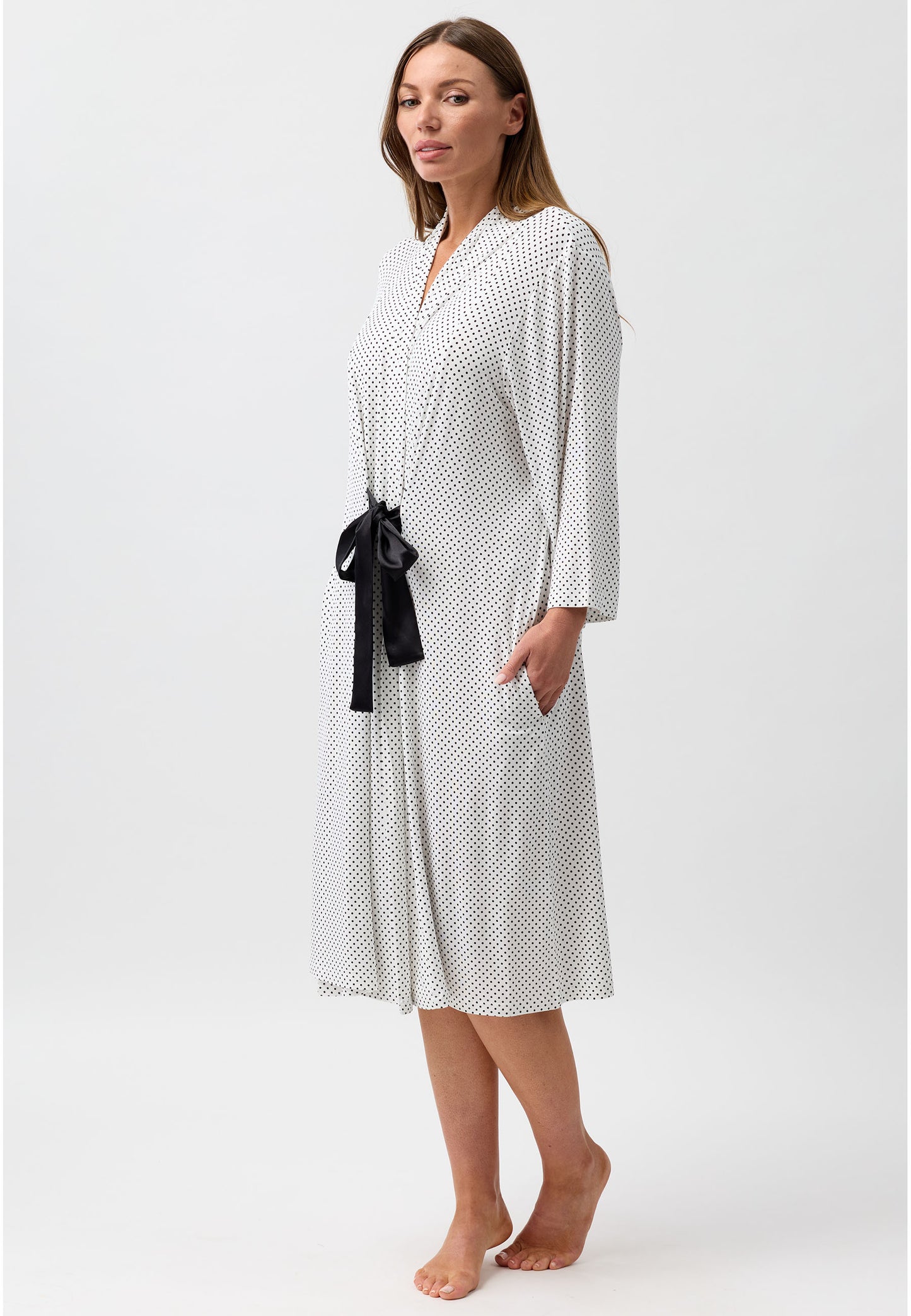 POLKADOT ROBE BLACK - Y800P6