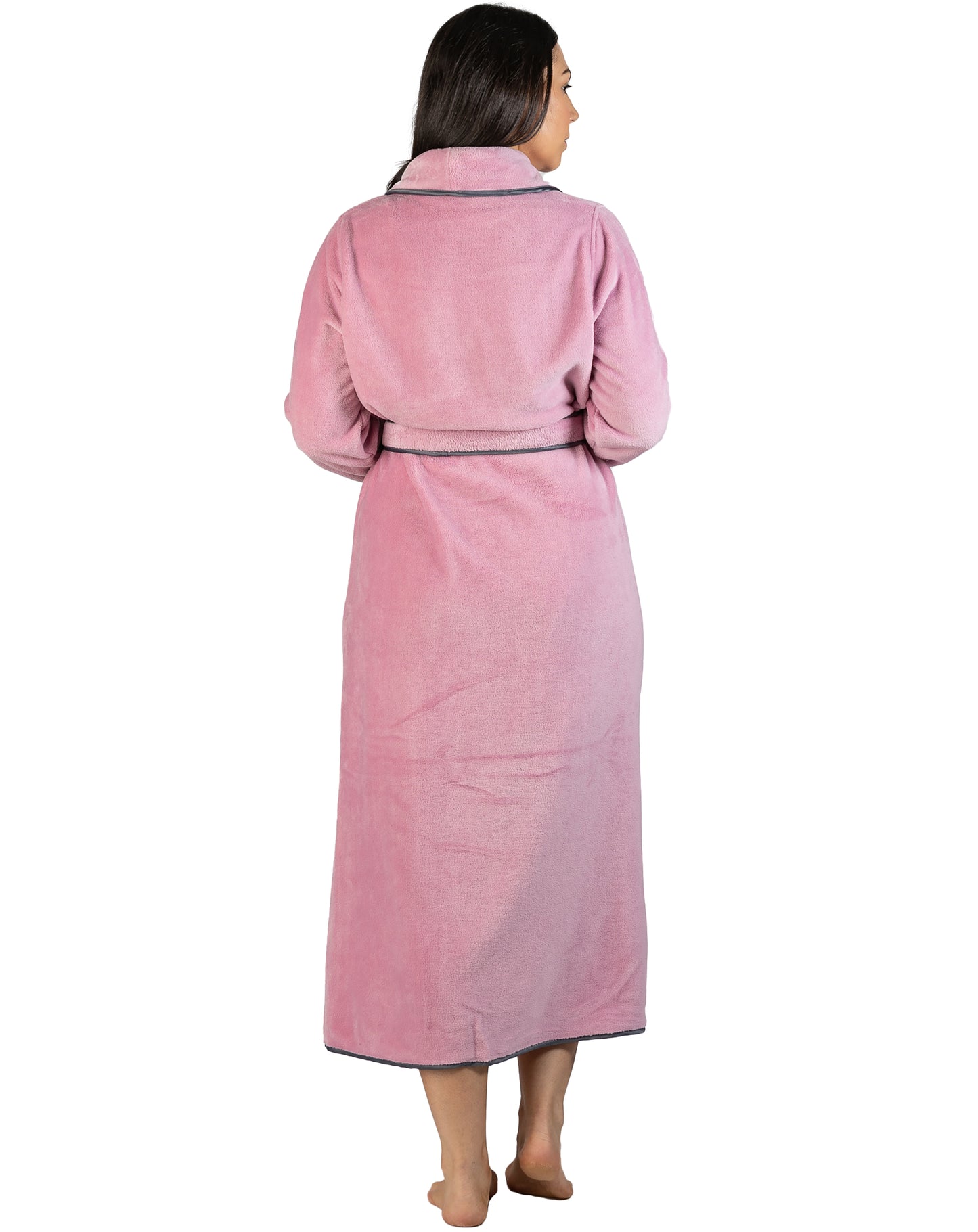 SATIN TRIM ROBE BLUSH - Y806