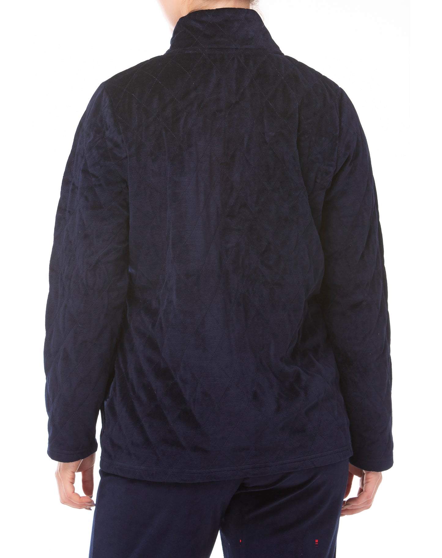 VELOUR ZIP JACKET NAVY - Y104