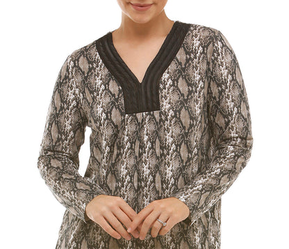 SNAKESKIN PJ SET BLACK - Y224